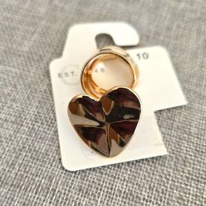 Cato Gold Heart Wide Rings Size 10